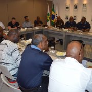 Reunião da comitiva Sul-Africana na FNP
