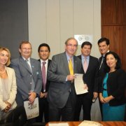 Reunião com o Presidente da Câmara dos Deputados Eduardo Cunha e a prefeita de Guarujá Maria Antonieta sobre precatorios